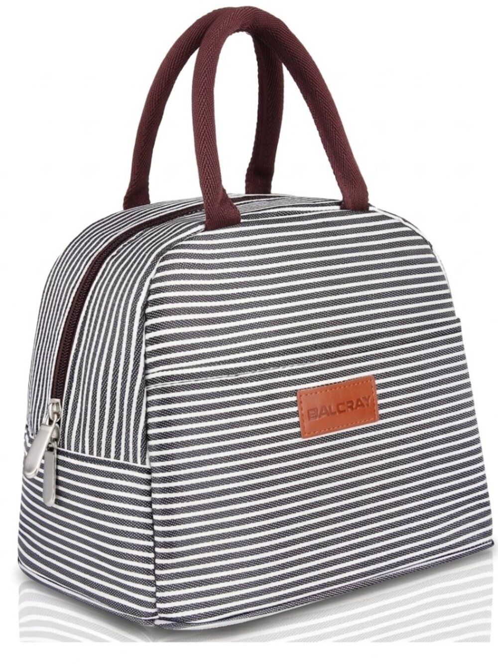 Baloray Insulated Lunch Bag | Striped Reusable Lunch Tote